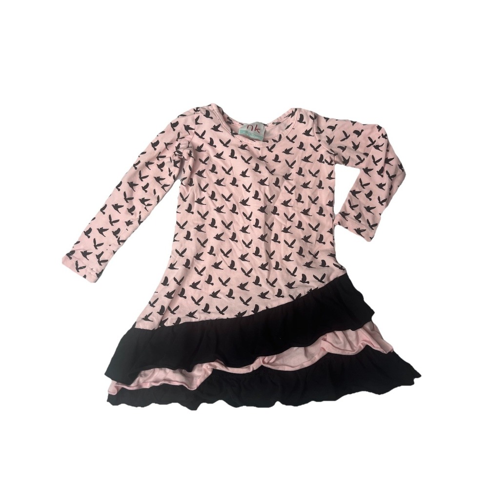 Toddler Girls Dress Pink Black‎ Birds Size 12-18 Months Naartjie Kids?